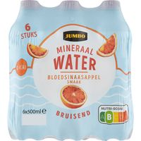 Jumbo Bruisend Mineraalwater Bloedsinaasappel Smaak 6 x 500ML
