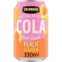 Jumbo Cola Zero Sugar - Special Edition Peach - Blik - 330ML
