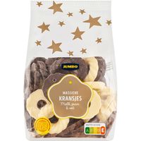 Jumbo Massieve Kransjes Melk, Puur & Wit 400 g