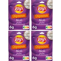 Lay's Dipsaus Aïoli Zachte Knoflooksmaak 4 x 6 gr