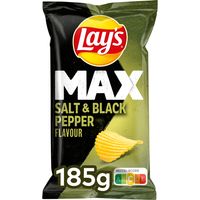 Lay's Max Ribbel Chips Zout & Peper 185gr