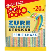 Look-O-Look Zure Regenboog Streken Vegan Voordeelverpakking 20 stuks