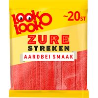 Look-O-Look Zure Streken Aardbei Vegan Voordeelverpakking 20 stuks