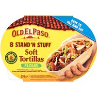 Old El Paso Stand'n Stuff Zachte Tarwe Tortillabakjes 8 Stuks