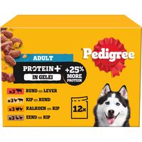 Pedigree Adult Maaltijdzakjes - Proteïne+ Selectie in gelei - Hondenvoer - 12 x 85 g