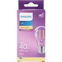 Philips LED Lamp Transparant - 40 W - E27 - warmwit licht