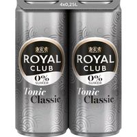 Royal Club 0% Suiker Tonic Classic 4x250ML