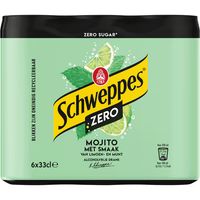 Schweppes Alcoholvrije Drank Zero Mojito met Smaak van Limoen- en Munt 6 x 33 cl