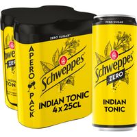 Schweppes Indian tonic zero 4-pack