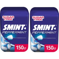 Smint XL Peppermint Suikervrij Pot 2 x 150 stuks