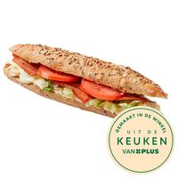 Uit de keuken van PLUS Meergranen baguette kaas bacon